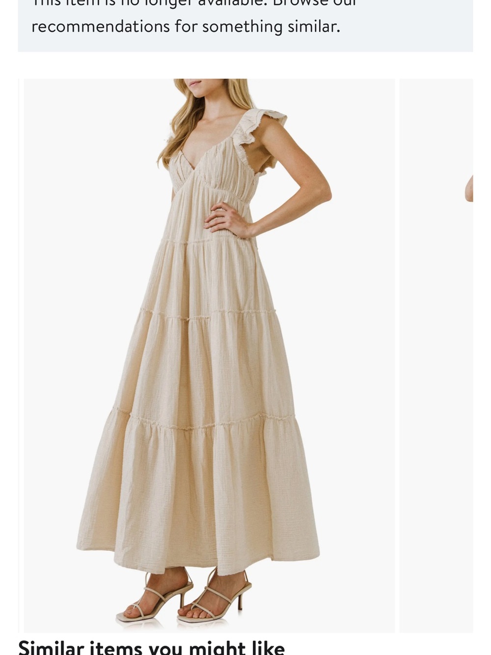 Sweetheart Neck Cotton Gauze Tiered Maxi Dress